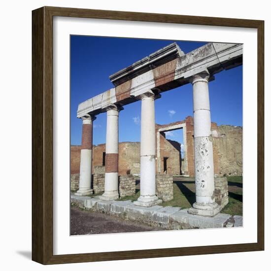 Columns of the Colonnade around the Forum in Pompeii, 1st Century-CM Dixon-Framed Photographic Print