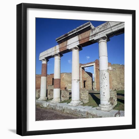 Columns of the Colonnade around the Forum in Pompeii, 1st Century-CM Dixon-Framed Photographic Print