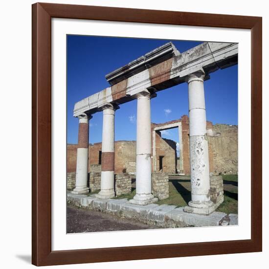 Columns of the Colonnade around the Forum in Pompeii, 1st Century-CM Dixon-Framed Photographic Print