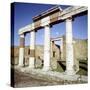 Columns of the Colonnade Round the Forum, Pompeii, Italy-CM Dixon-Stretched Canvas