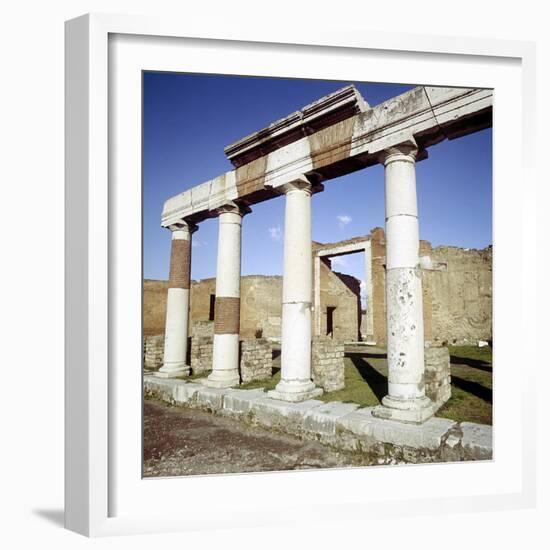 Columns of the Colonnade Round the Forum, Pompeii, Italy-CM Dixon-Framed Photographic Print