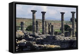 Columns of the Roman Basilica, Baelo Claudia, Andalusia, Spain-null-Framed Stretched Canvas
