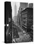 Columns of US Soldiers Marching Independence Day Parade Up 5th Avenue-Andreas Feininger-Stretched Canvas