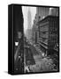 Columns of US Soldiers Marching Independence Day Parade Up 5th Avenue-Andreas Feininger-Framed Stretched Canvas