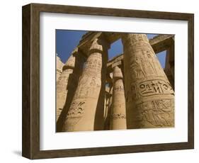 Columns with Hieroglyphs at Karnak Temple-Bob Krist-Framed Photographic Print