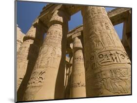 Columns with Hieroglyphs at Karnak Temple-Bob Krist-Mounted Photographic Print
