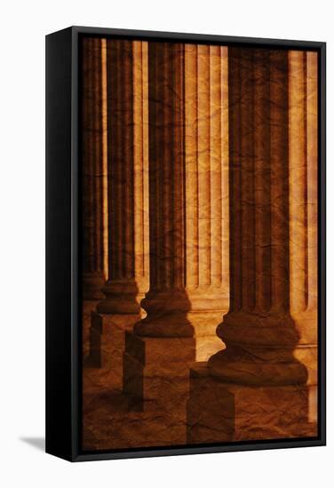 Columns-null-Framed Stretched Canvas