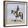 Comanche Brave on Horseback, 1800s-null-Framed Giclee Print