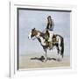 Comanche Brave on Horseback, 1800s-null-Framed Giclee Print