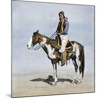 Comanche Brave on Horseback, 1800s-null-Mounted Giclee Print