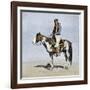 Comanche Brave on Horseback, 1800s-null-Framed Giclee Print