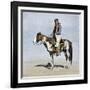 Comanche Brave on Horseback, 1800s-null-Framed Giclee Print