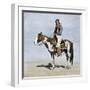 Comanche Brave on Horseback, 1800s-null-Framed Giclee Print