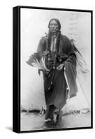 Comanche Chief Quanah Parker Photograph-Lantern Press-Framed Stretched Canvas