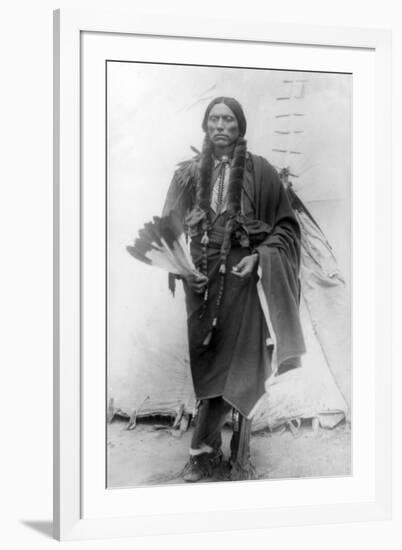 Comanche Chief Quanah Parker Photograph-Lantern Press-Framed Art Print