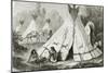 Comanche Indian Camp in the 1850s, from 'Le Tour Du Monde', Published in Paris, 1860s-null-Mounted Giclee Print