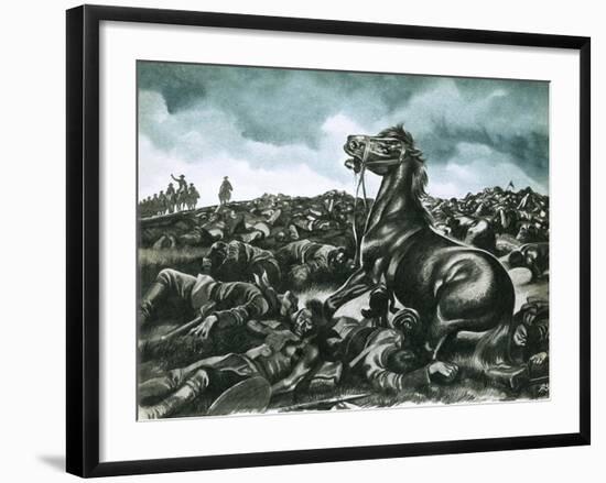 Comanche, the Lone Survivor of Custer's Last Stand-Ron Embleton-Framed Giclee Print