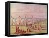 Comanchee Village-George Catlin-Framed Stretched Canvas
