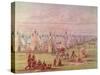 Comanchee Village-George Catlin-Stretched Canvas