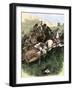 Comanches Escaping with their Chief, US Army under General John Davidson in Texas Panhandle, 1874-null-Framed Giclee Print