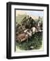 Comanches Escaping with their Chief, US Army under General John Davidson in Texas Panhandle, 1874-null-Framed Giclee Print