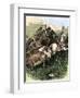 Comanches Escaping with their Chief, US Army under General John Davidson in Texas Panhandle, 1874-null-Framed Giclee Print