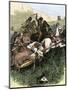 Comanches Escaping with their Chief, US Army under General John Davidson in Texas Panhandle, 1874-null-Mounted Giclee Print