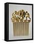 Comb with a Fighting Scene, C400 Bc-null-Framed Stretched Canvas