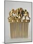 Comb with a Fighting Scene, C400 Bc-null-Mounted Photographic Print