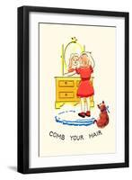 Comb Your Hair-null-Framed Art Print