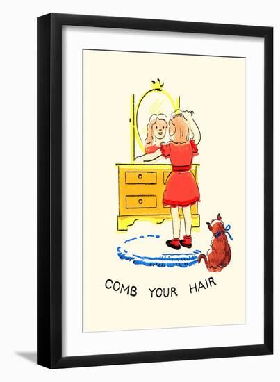 Comb Your Hair-null-Framed Art Print