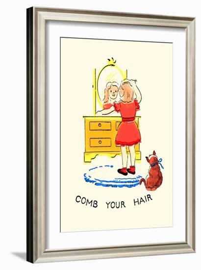 Comb Your Hair-null-Framed Art Print