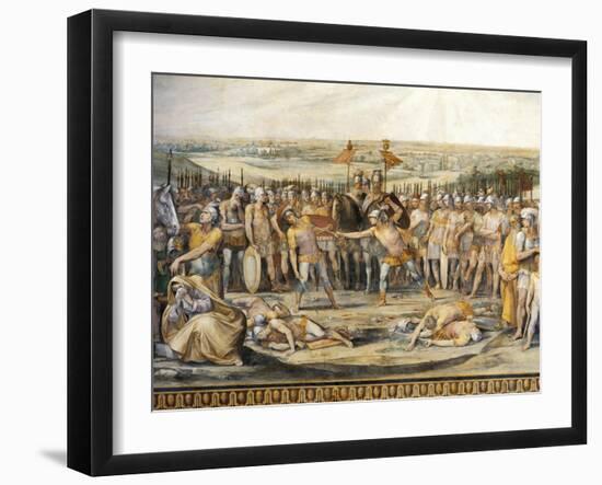 Combat Between Horatii and Curiatii-Giuseppe Cesari-Framed Giclee Print