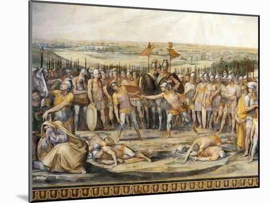 Combat Between Horatii and Curiatii-Giuseppe Cesari-Mounted Giclee Print