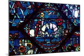 Combat Between Roland and King Marsile, Stained Glass, Chartres Cathedral, France, 1194-1260-null-Mounted Photographic Print