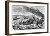 Combat Between Roman and Veneti Vessels, Loire River, 56 BC (1882-188)-Dietrich-Framed Giclee Print