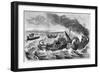 Combat Between Roman and Veneti Vessels, Loire River, 56 BC (1882-188)-Dietrich-Framed Giclee Print