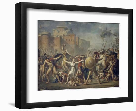 Combat Between Sabines and Romans (The Sabine Women), 1799-Jacques-Louis David-Framed Giclee Print