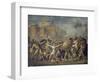 Combat Between Sabines and Romans (The Sabine Women), 1799-Jacques-Louis David-Framed Giclee Print