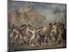 Combat Between Sabines and Romans (The Sabine Women), 1799-Jacques-Louis David-Mounted Giclee Print