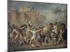 Combat Between Sabines and Romans (The Sabine Women), 1799-Jacques-Louis David-Mounted Giclee Print