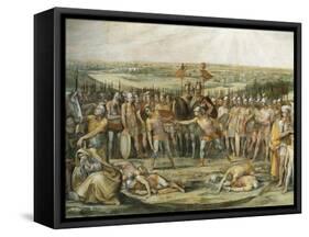 Combat Between the Horatii and Curiatii-Giuseppe Cesari-Framed Stretched Canvas