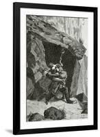 Combat D’Han D’Islande Et D’Ordener - Illustration from Han D’Islande, 19th Century-Georges Marie Rochegrosse-Framed Giclee Print