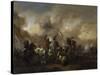 Combat de cavalerie-Philips Wouwerman-Stretched Canvas