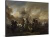 Combat de cavalerie-Philips Wouwerman-Stretched Canvas