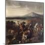 Combat de Ceramo en Sicile, 1061, victoire de Roger Ier de Sicile sur 35.000 Sarrasins-Prosper Lafaye-Mounted Giclee Print