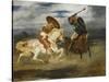 Combat de chevaliers dans la campagne-Eugene Delacroix-Stretched Canvas