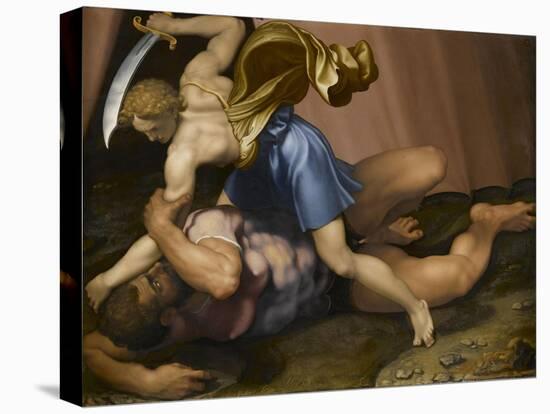 Combat de David et Goliath-Daniele Da Volterra-Stretched Canvas