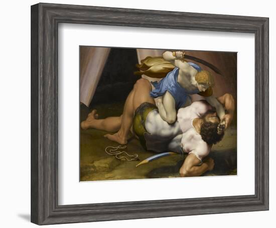 Combat de David et Goliath-Daniele Da Volterra-Framed Giclee Print