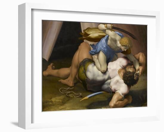 Combat de David et Goliath-Daniele Da Volterra-Framed Giclee Print